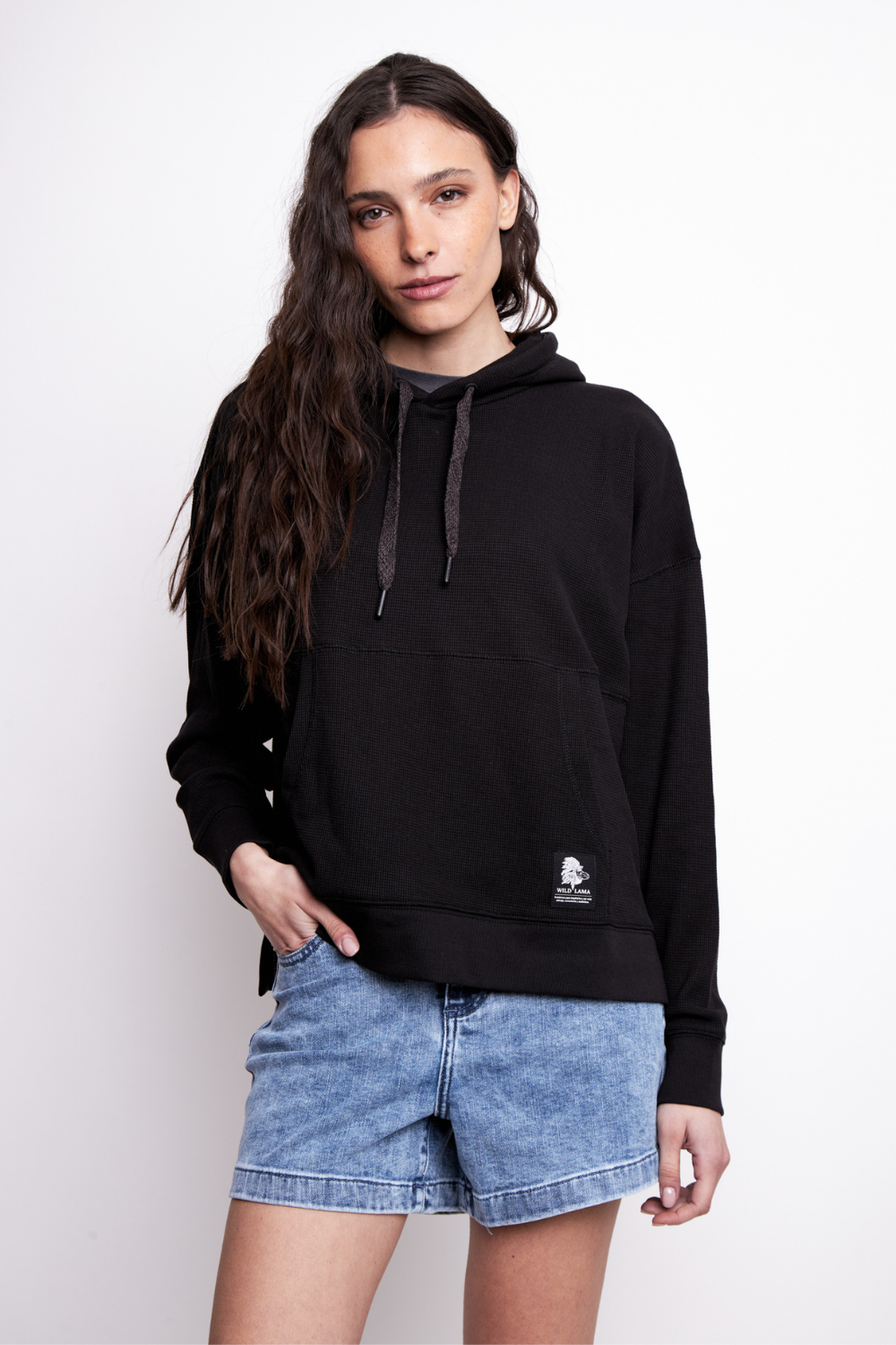 Polerón Bali Reciclado Negro Mujer