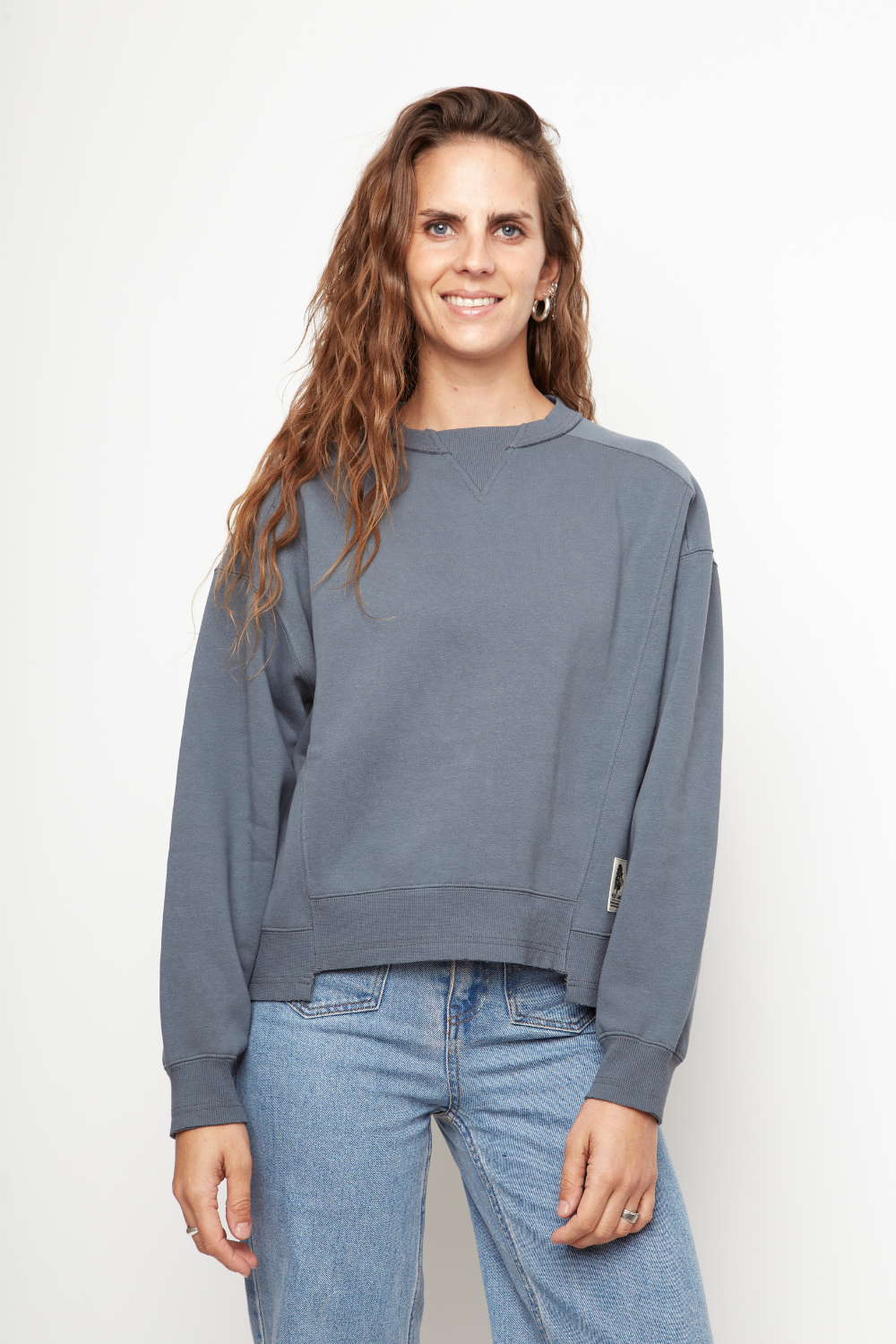 Polerón Torino Orgánico Azul Mujer