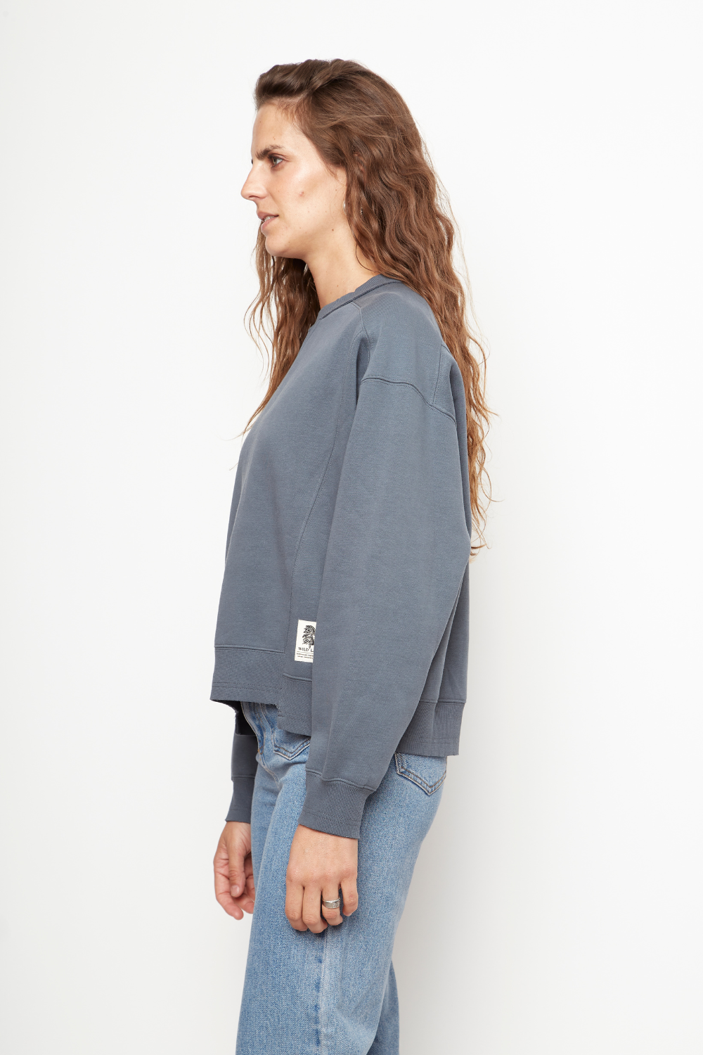 Polerón Torino Orgánico Azul Mujer