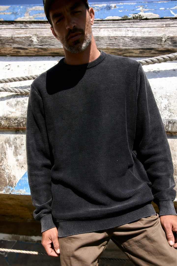 Sweater Rob Orgánico Negro Hombre