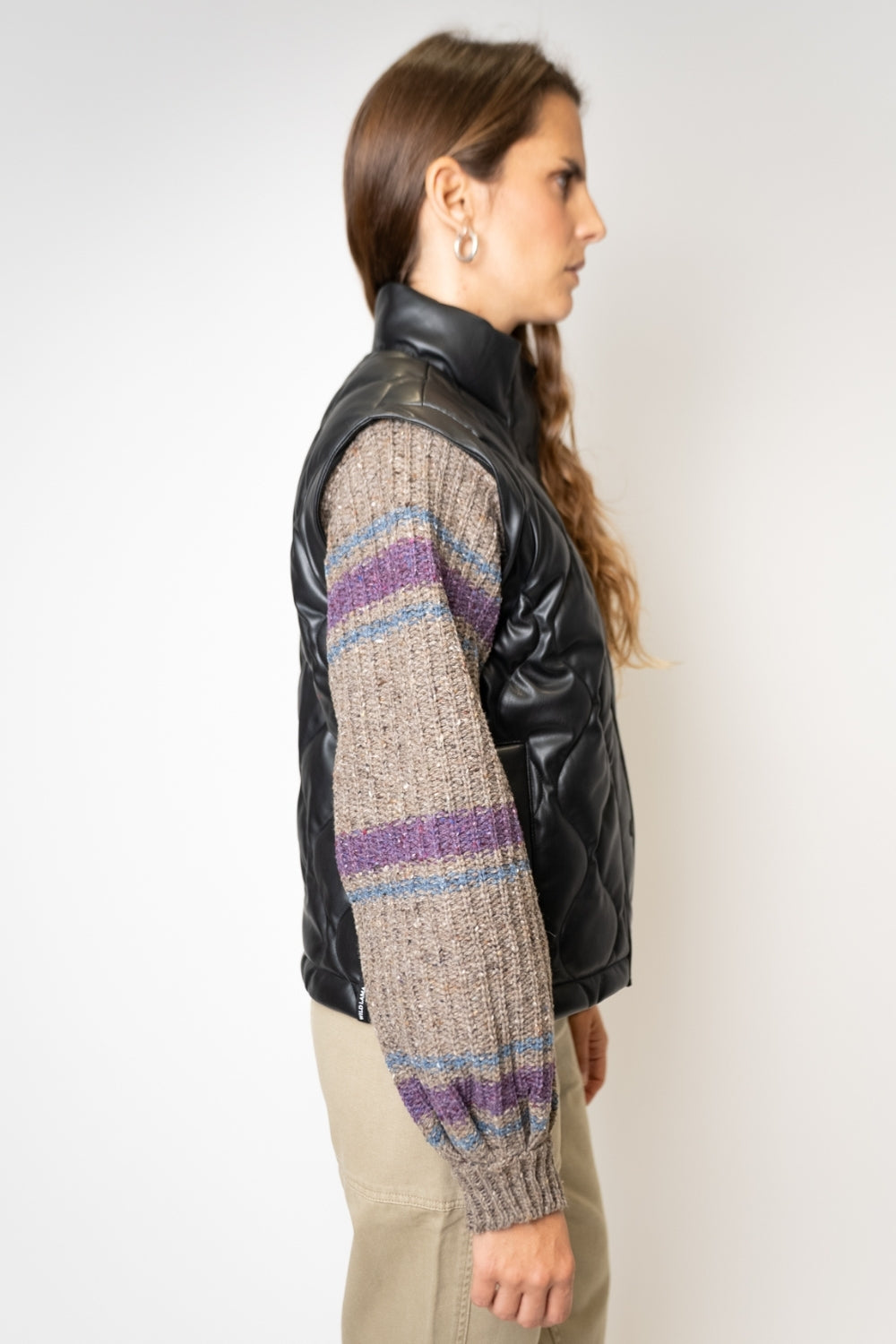 Parka Aines Reciclada Mangas Desmontables Beige Mujer