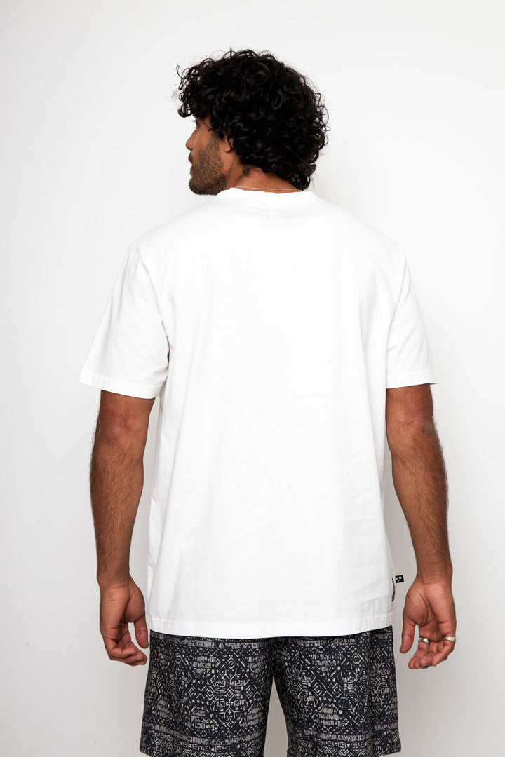 Polera Bat Orgánica Blanca Hombre