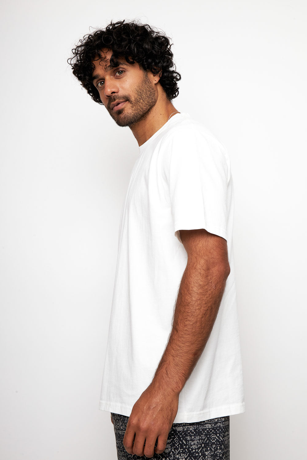 Polera Bat Orgánica Blanca Hombre