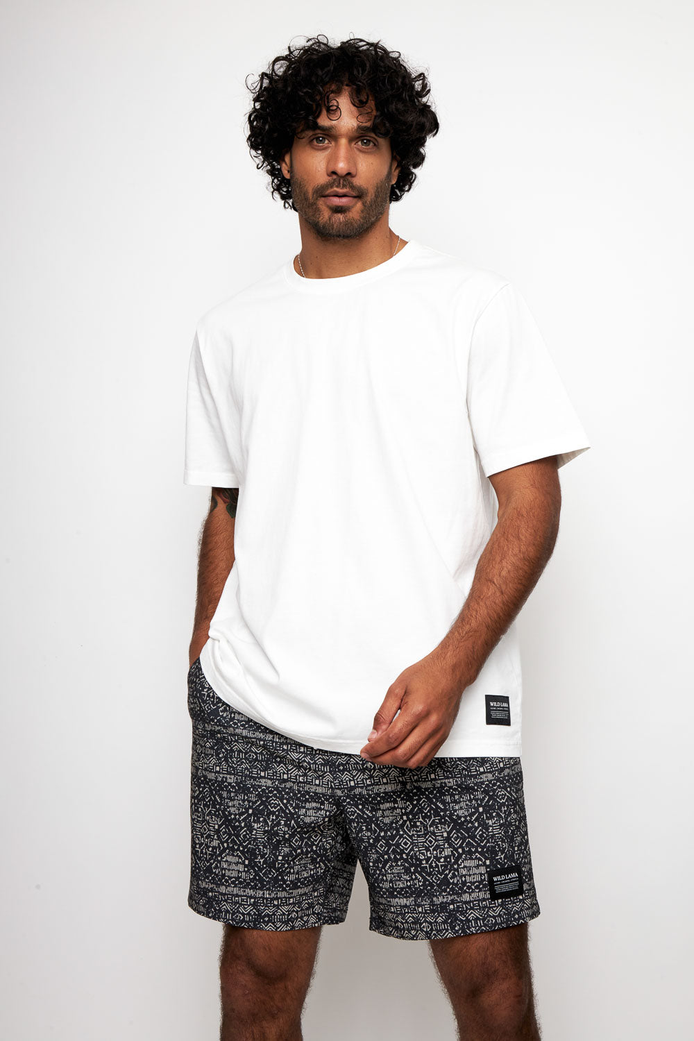 Polera Bat Orgánica Blanca Hombre