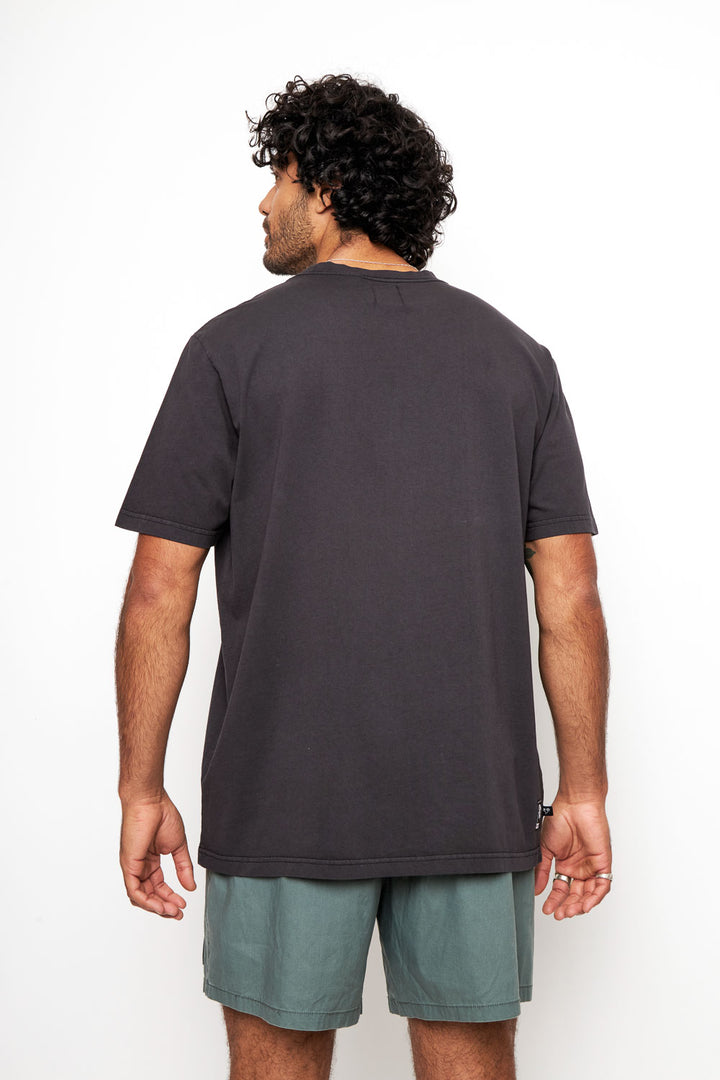 Polera Bat Parche Orgánica Negra Cóndor Hombre