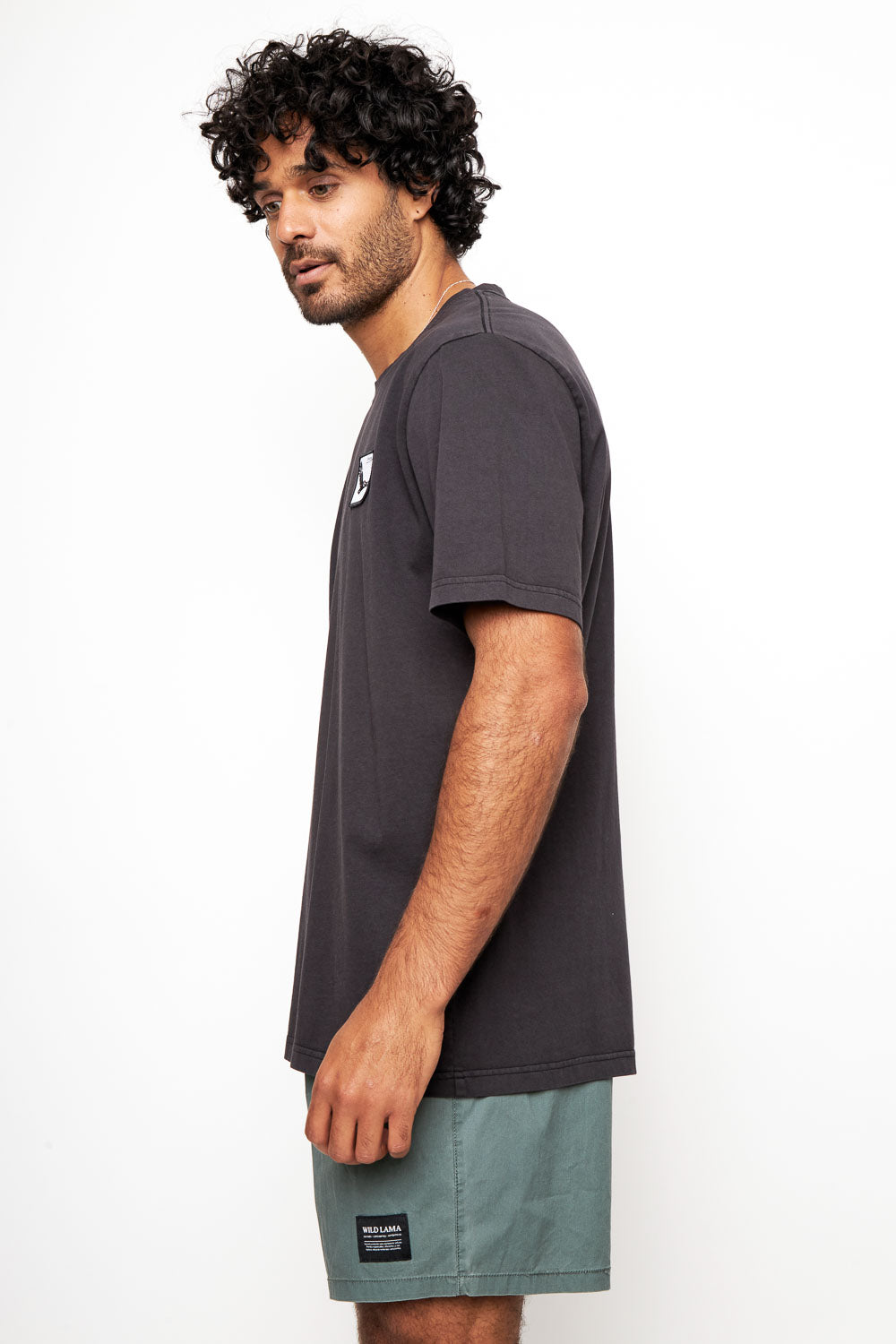 Polera Bat Parche Orgánica Negra Cóndor Hombre