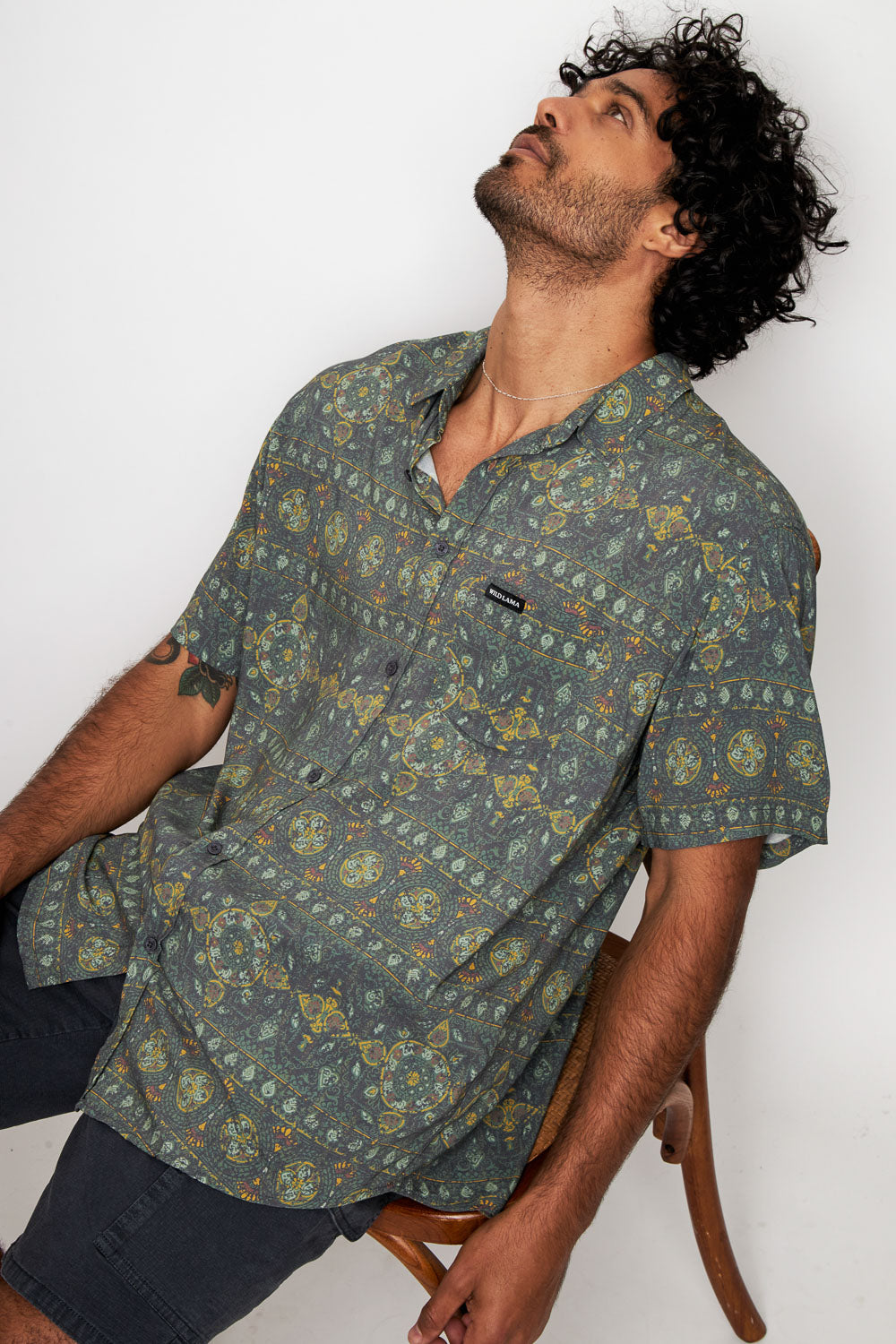 Camisa Mero Boho Verde Hombre ECOVERO™