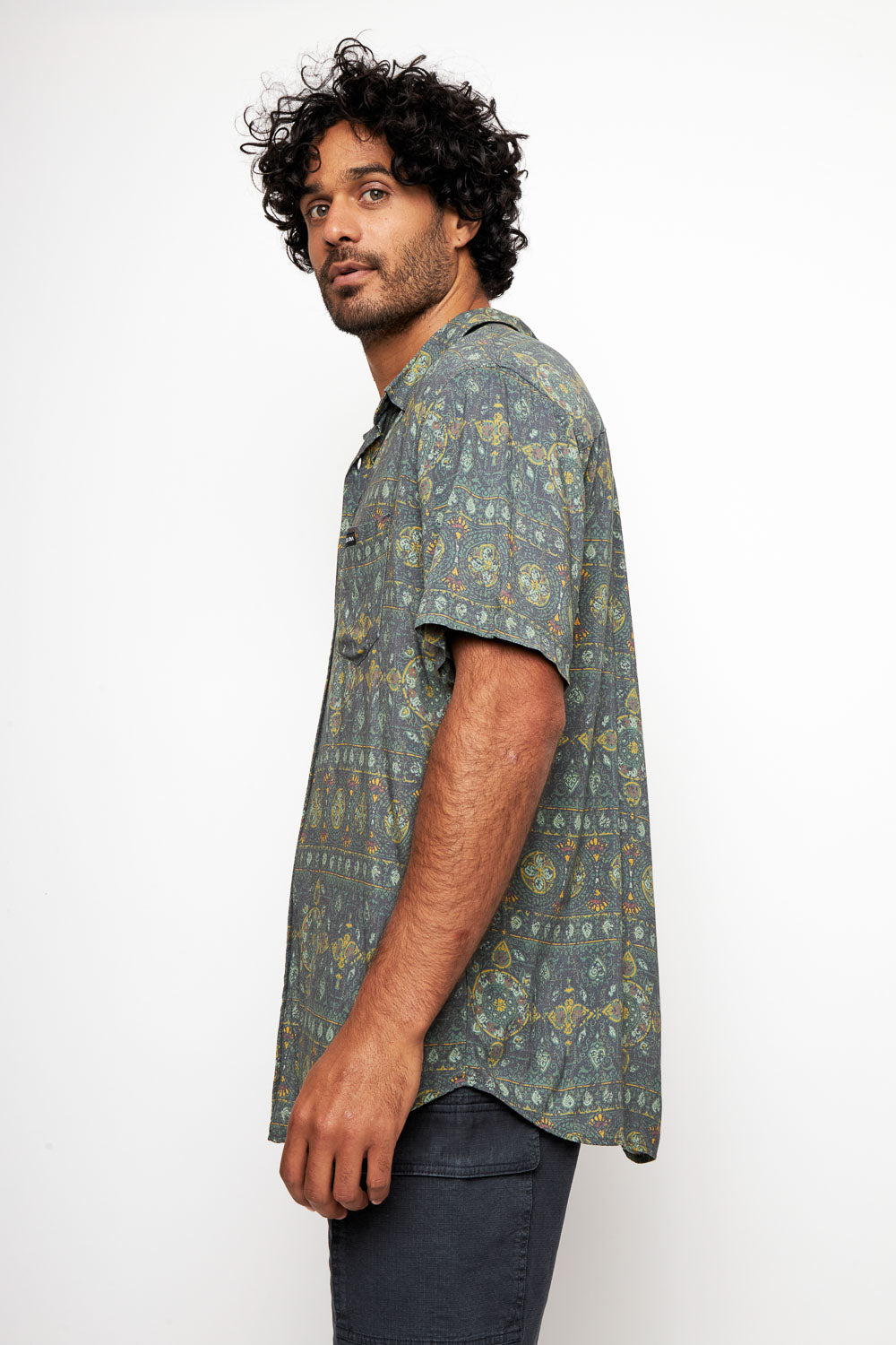 Camisa Mero Boho Verde Hombre ECOVERO™