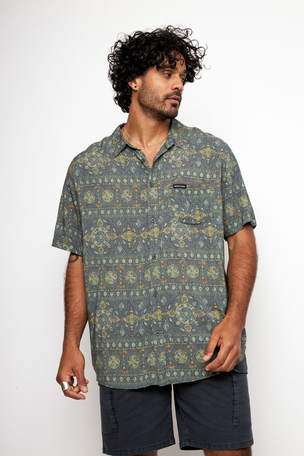Camisa Mero Boho Verde Hombre ECOVERO™