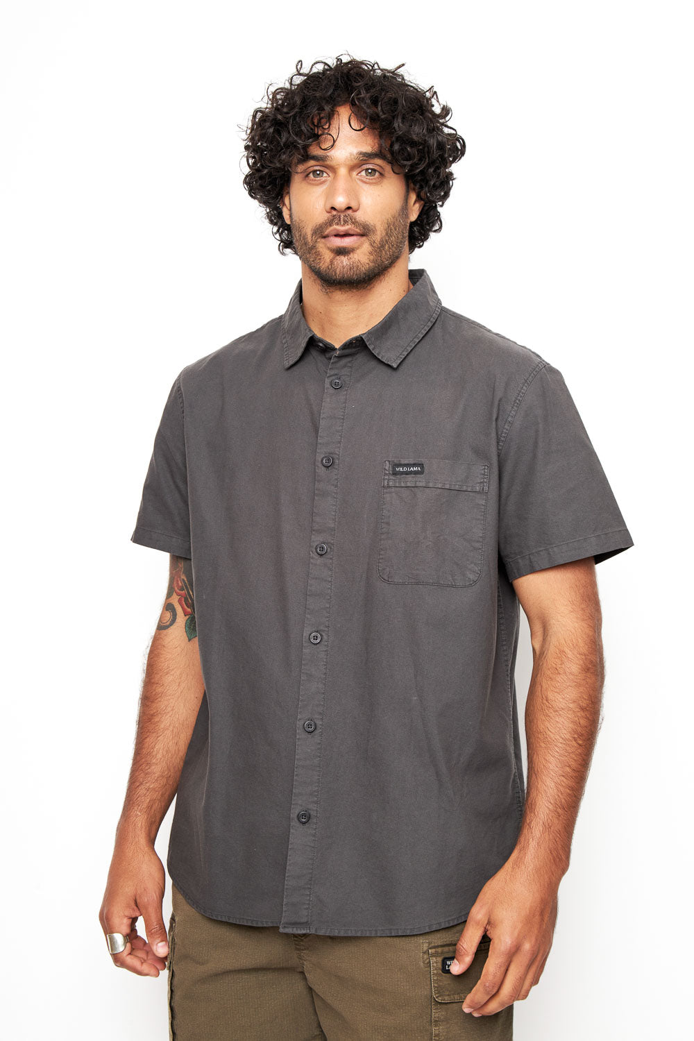 Camisa Pinco Orgánica Negra Hombre