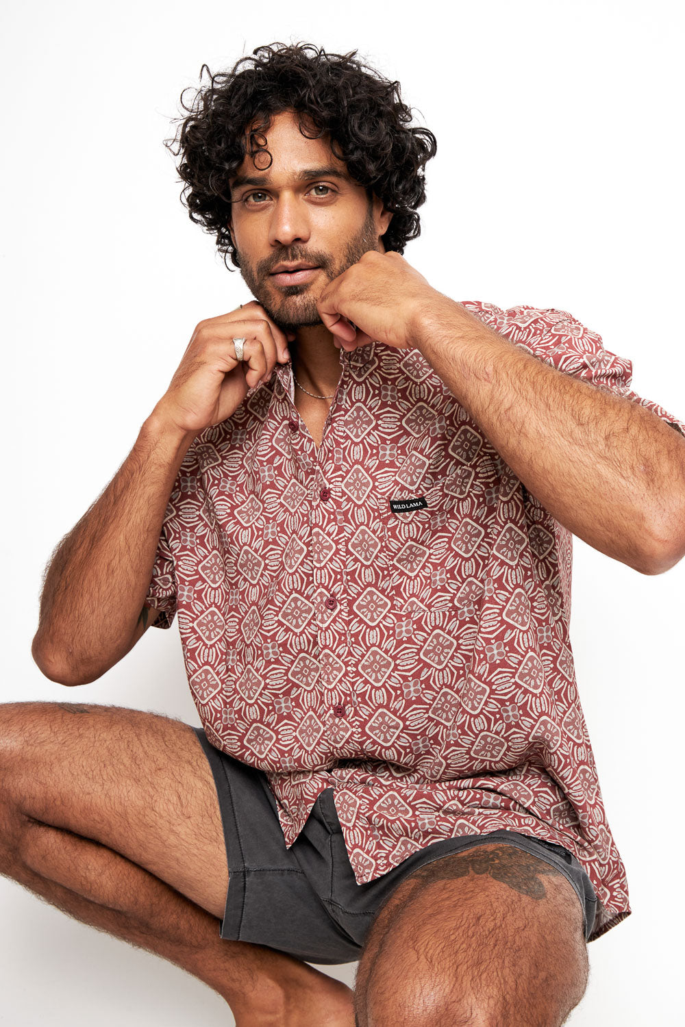 Camisa Mero Boho Terracota Hombre ECOVERO™