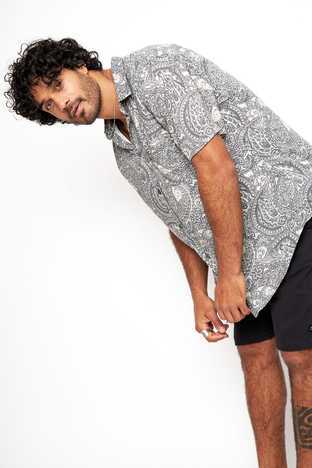 Camisa Mero Paisley Azul Hombre ECOVERO™
