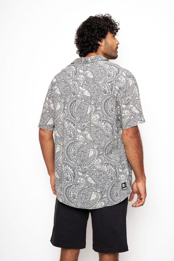 Camisa Mero Paisley Azul Hombre ECOVERO™