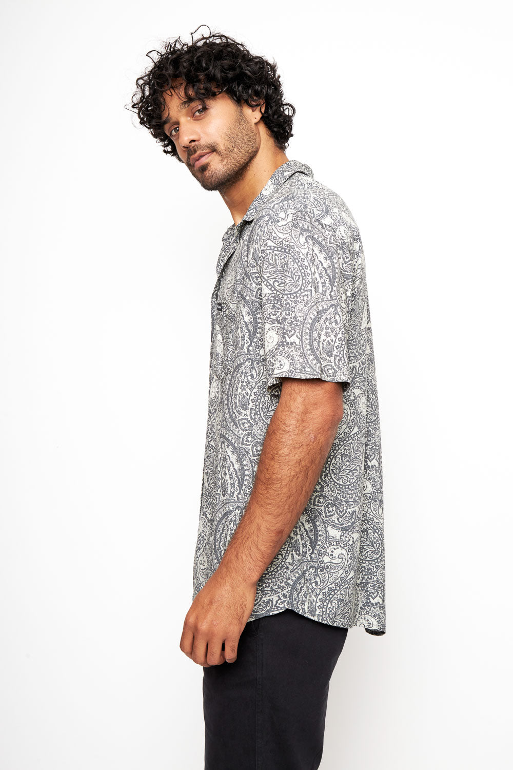 Camisa Mero Paisley Azul Hombre ECOVERO™