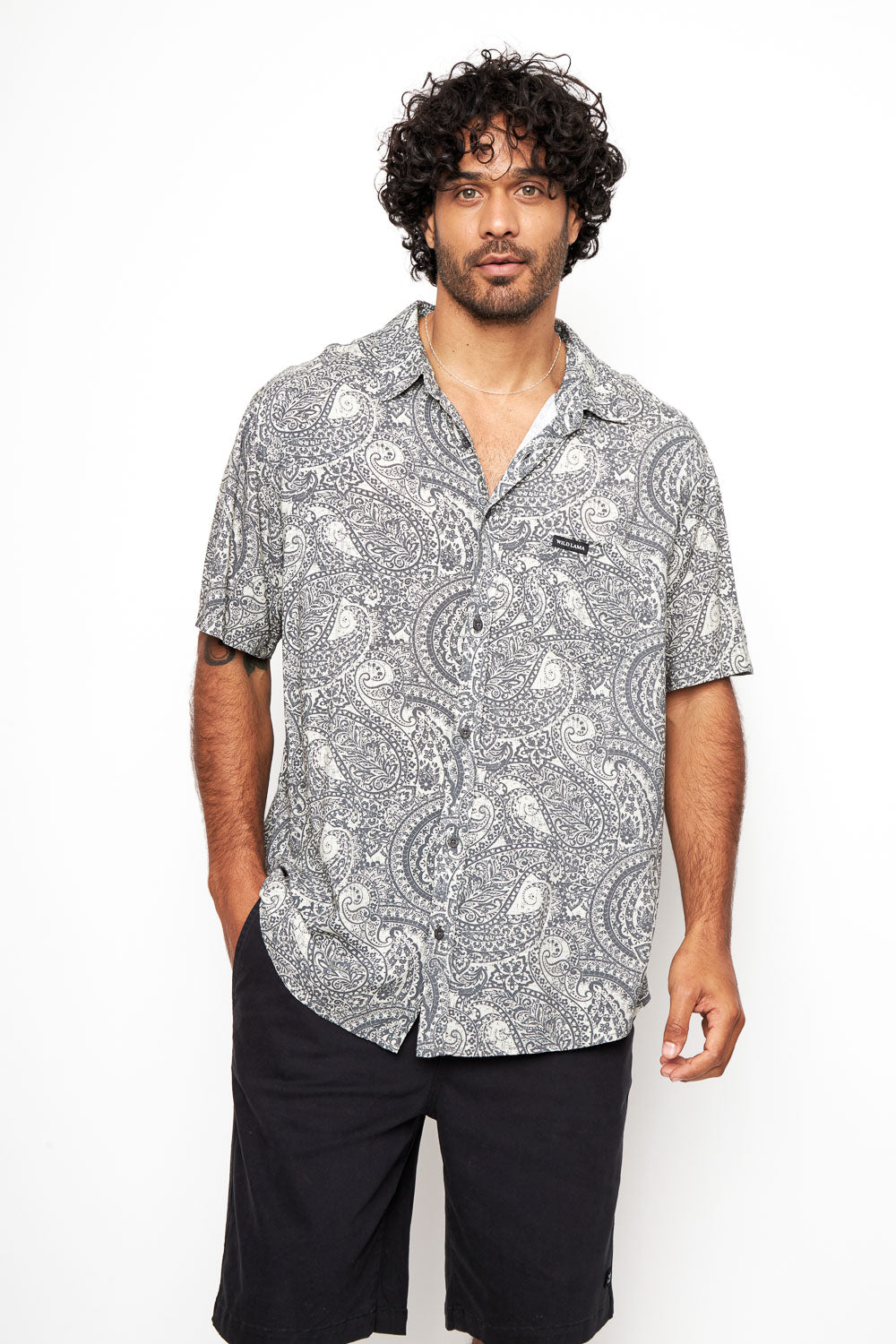 Camisa Mero Paisley Azul Hombre ECOVERO™