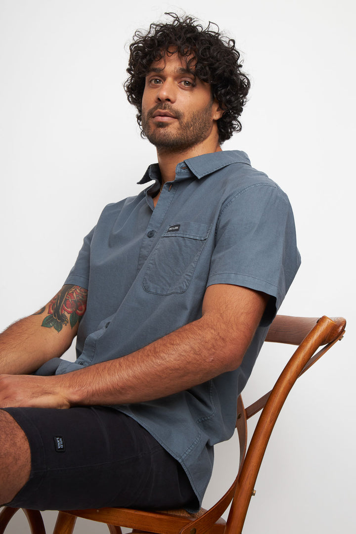 Camisa Pinco Orgánica Azul Hombre