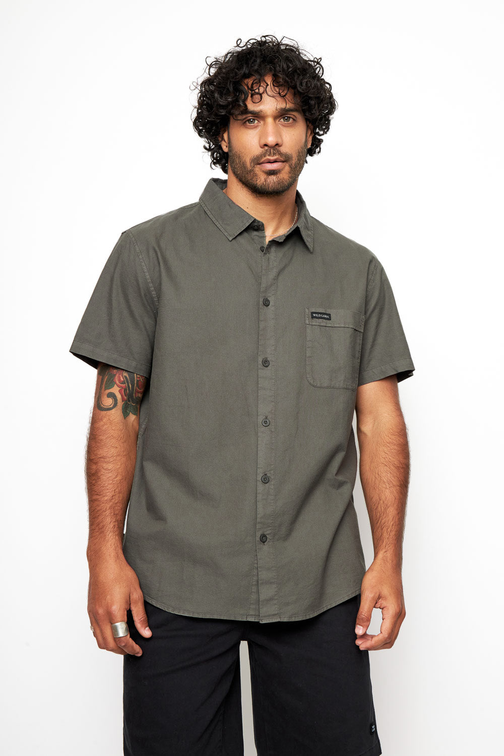 Camisa Pinco Orgánica Verde Hombre