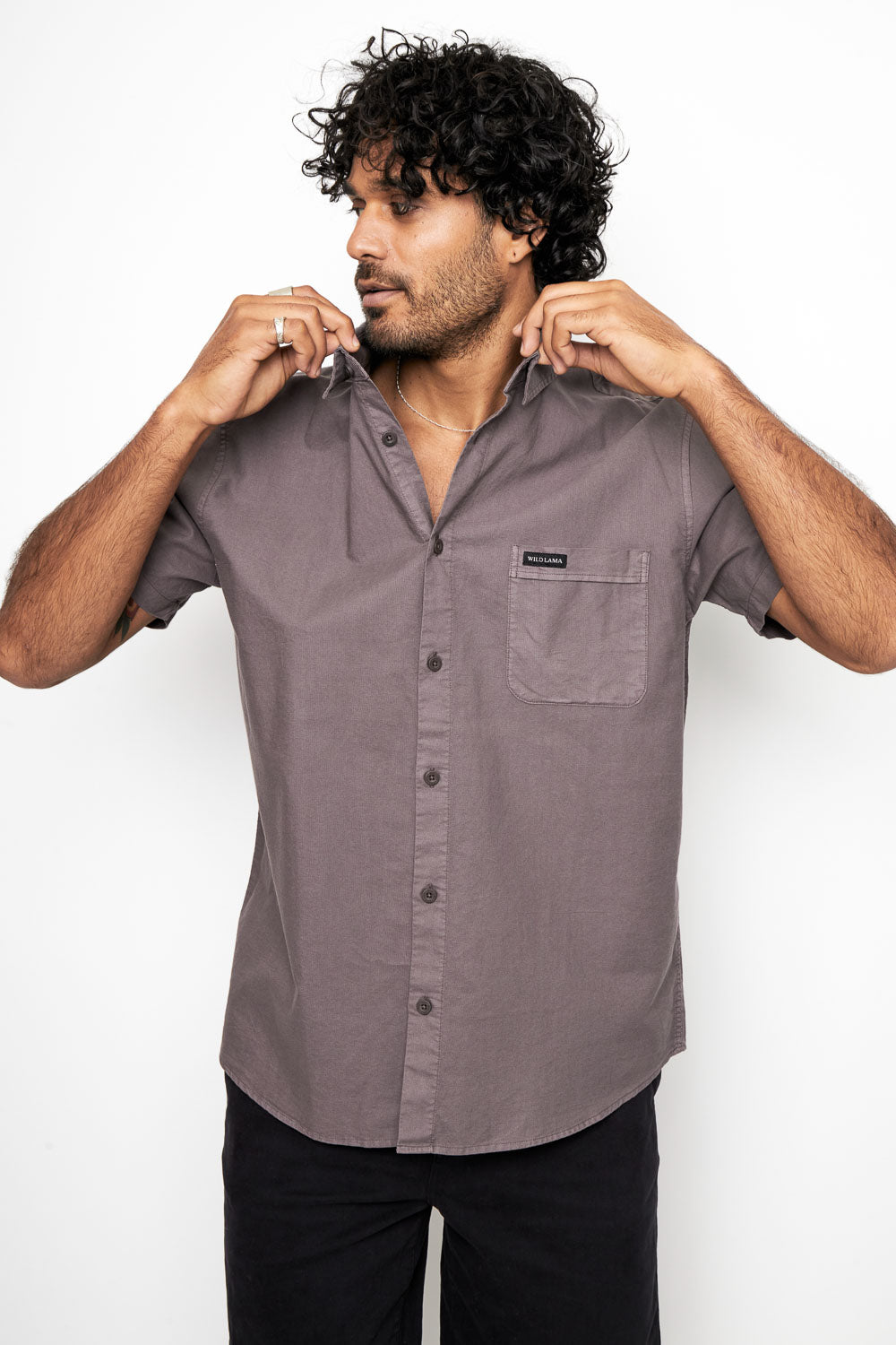 Camisa Pinco Orgánica Morado Hombre