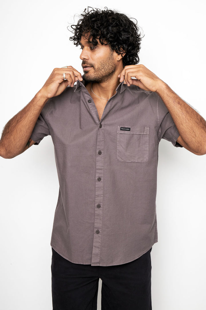Camisa Pinco Orgánica Morado Hombre