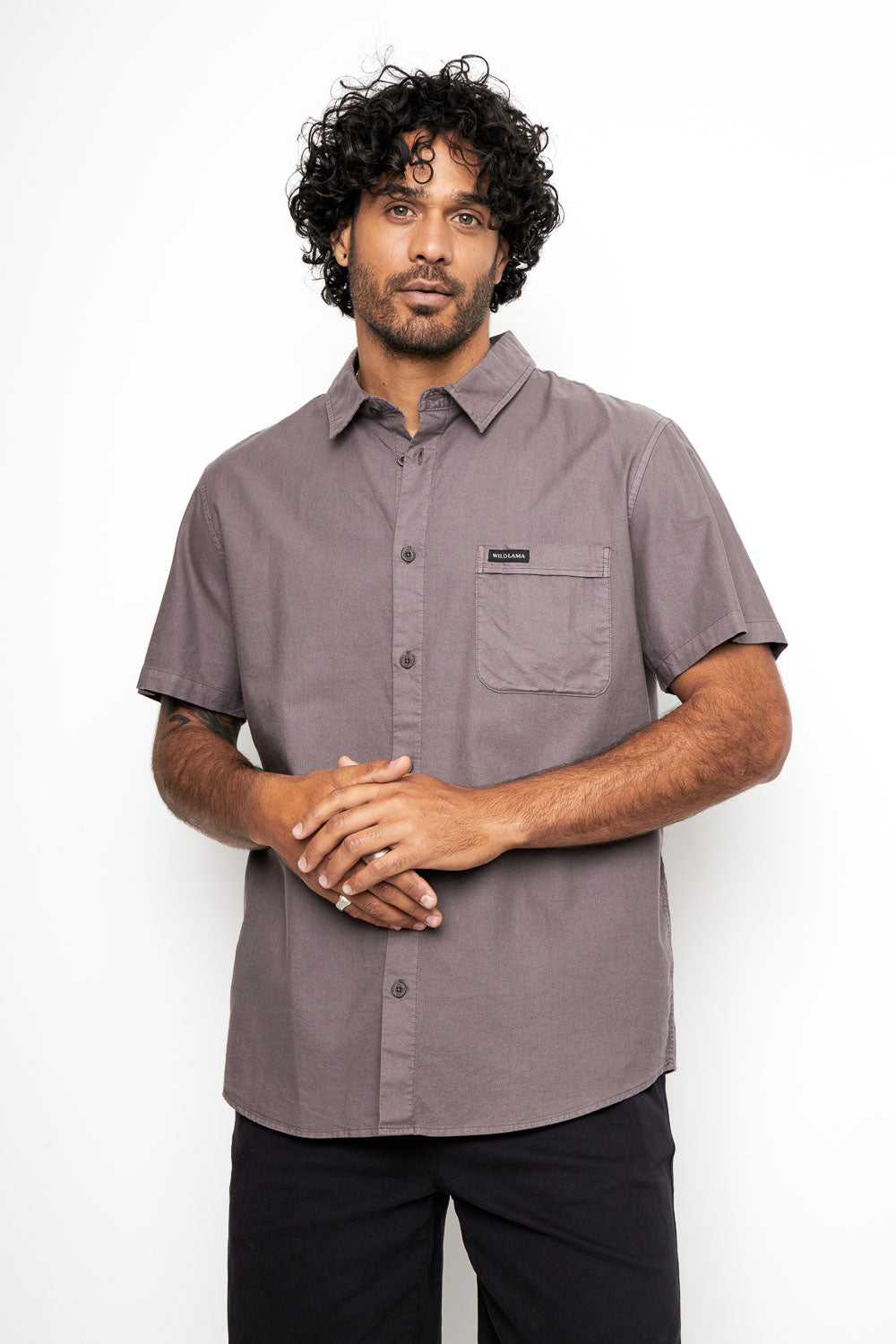 Camisa Pinco Orgánica Morado Hombre