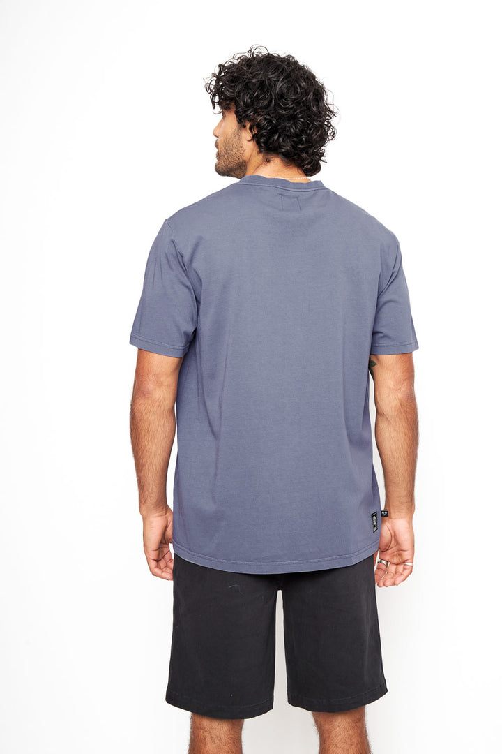 Polera Bat Orgánica Azul Hombre