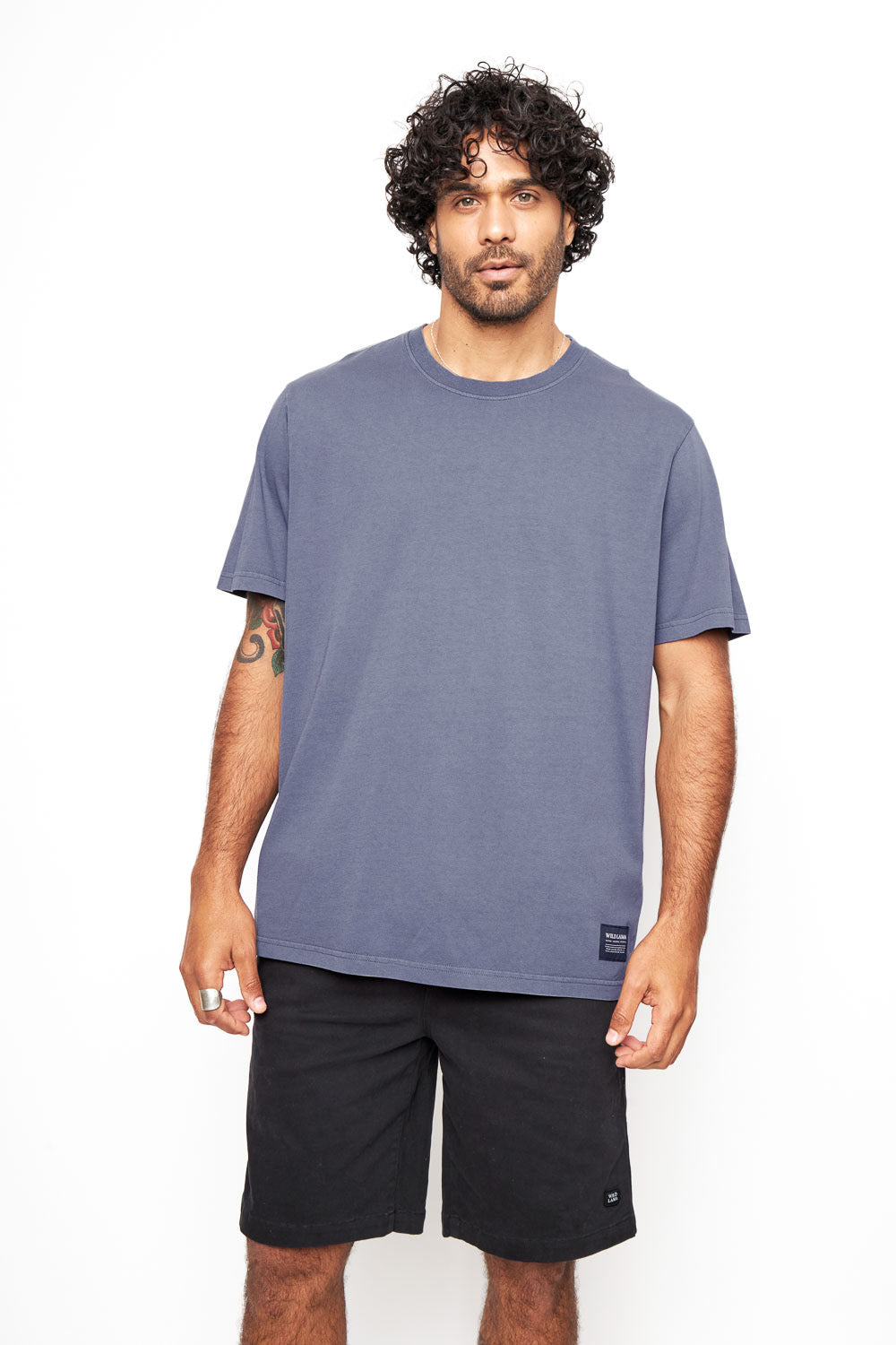 Polera Bat Orgánica Azul Hombre