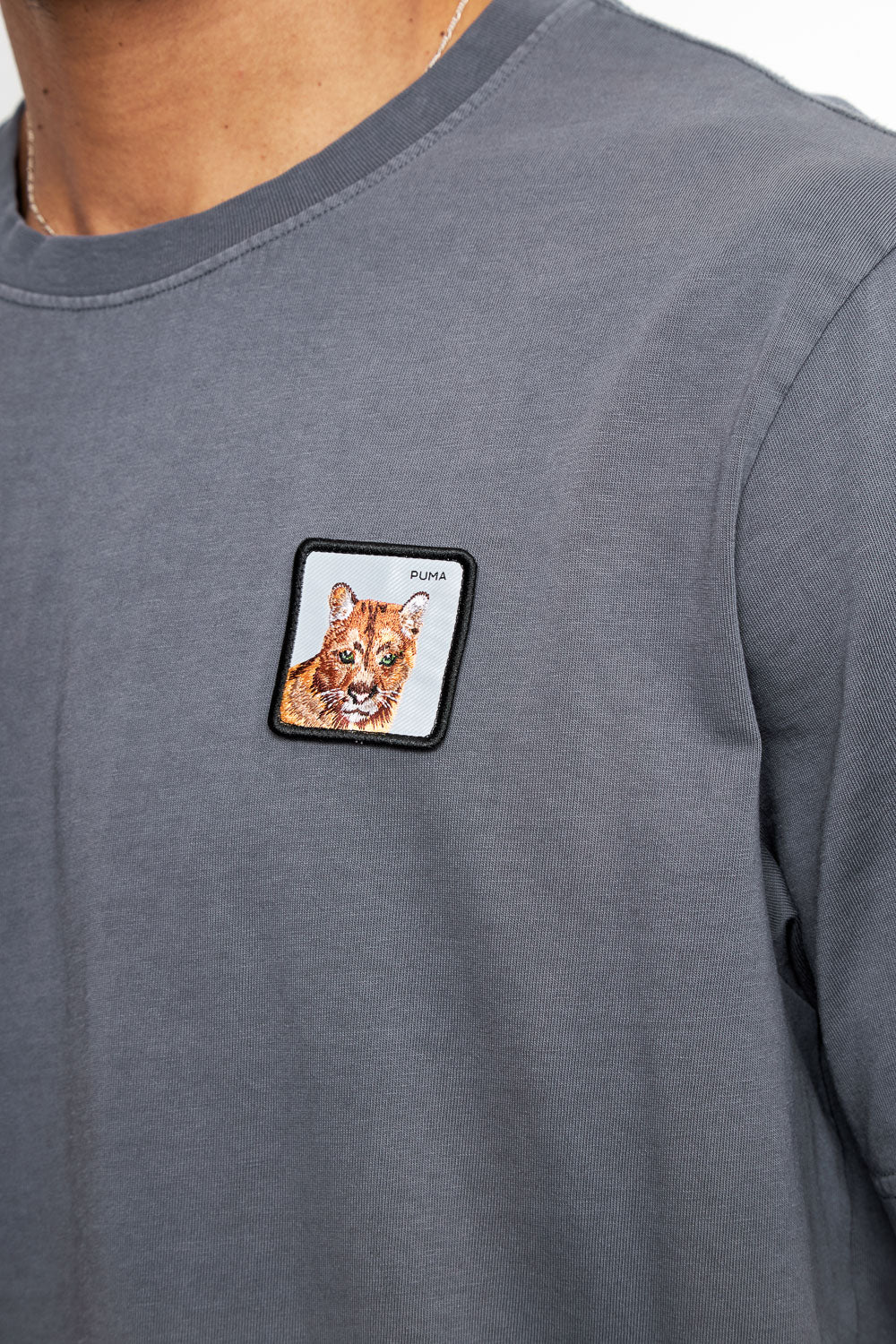 Polera Bat Parche Orgánica Azul Puma Hombre