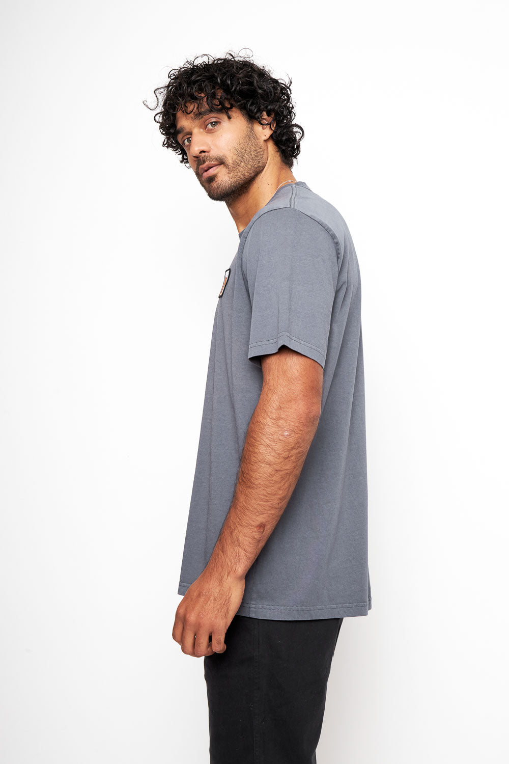 Polera Bat Parche Orgánica Azul Puma Hombre