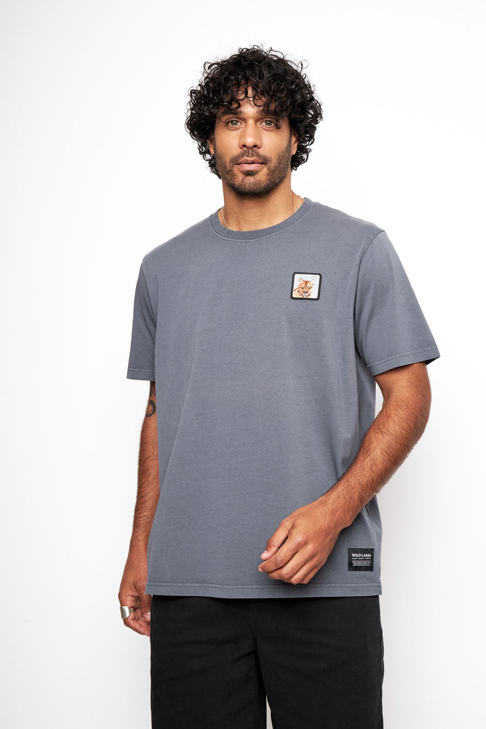 Polera Bat Parche Orgánica Azul Puma Hombre