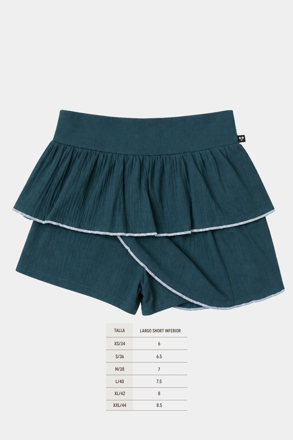 Falda Short Jopi Orgánico Petróleo Mujer