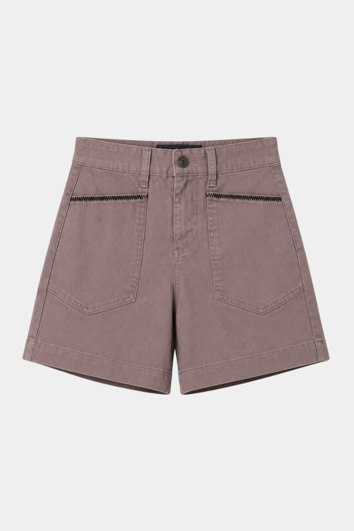 Short Nix Orgánico Denim Café Mujer