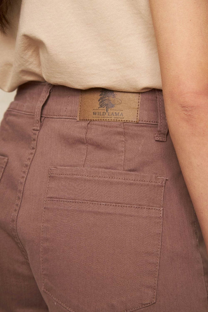 Short Nix Orgánico Denim Café Mujer