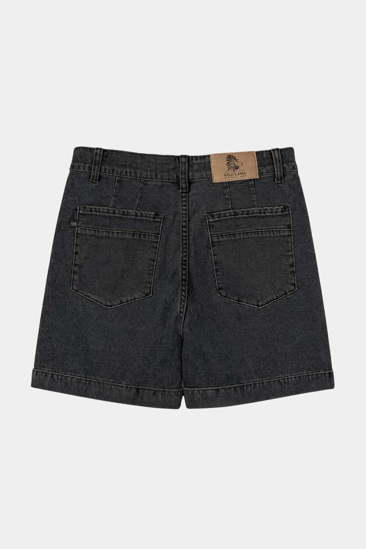 Short Nix Orgánico Denim Negro Mujer
