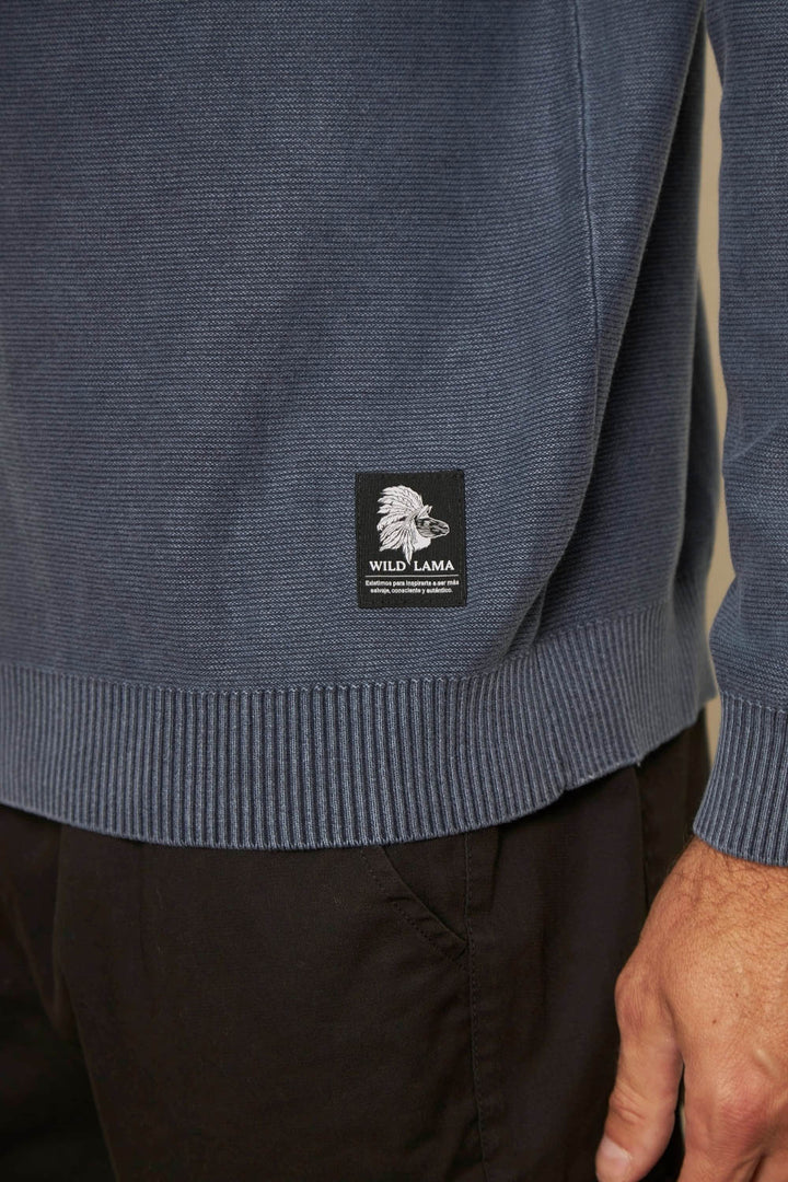 Sweater Hulu Orgánico Azul Hombre