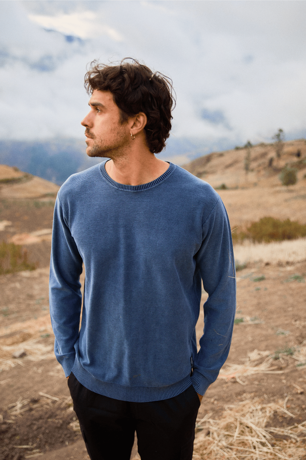 Sweater Hulu Orgánico Azul Hombre