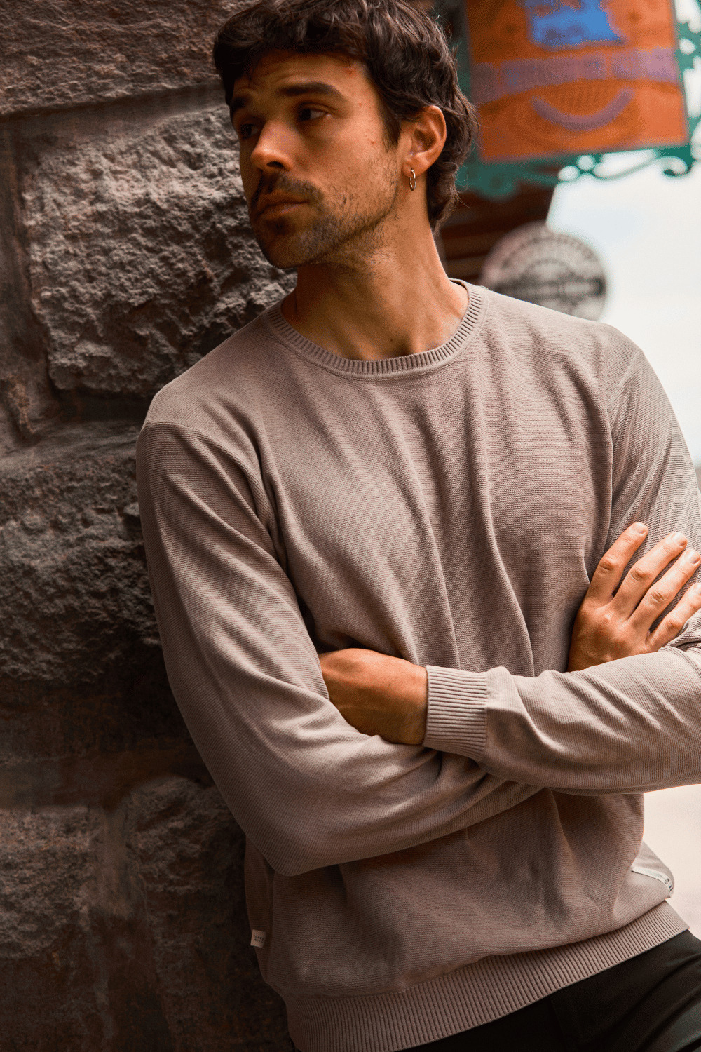 Sweater Hulu Orgánico Gris Hombre