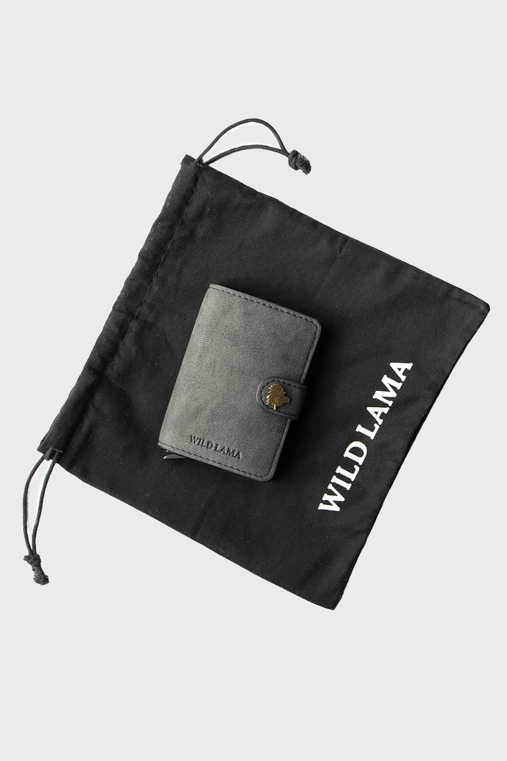 Billetera  Auca Reciclada Gris Oscuro