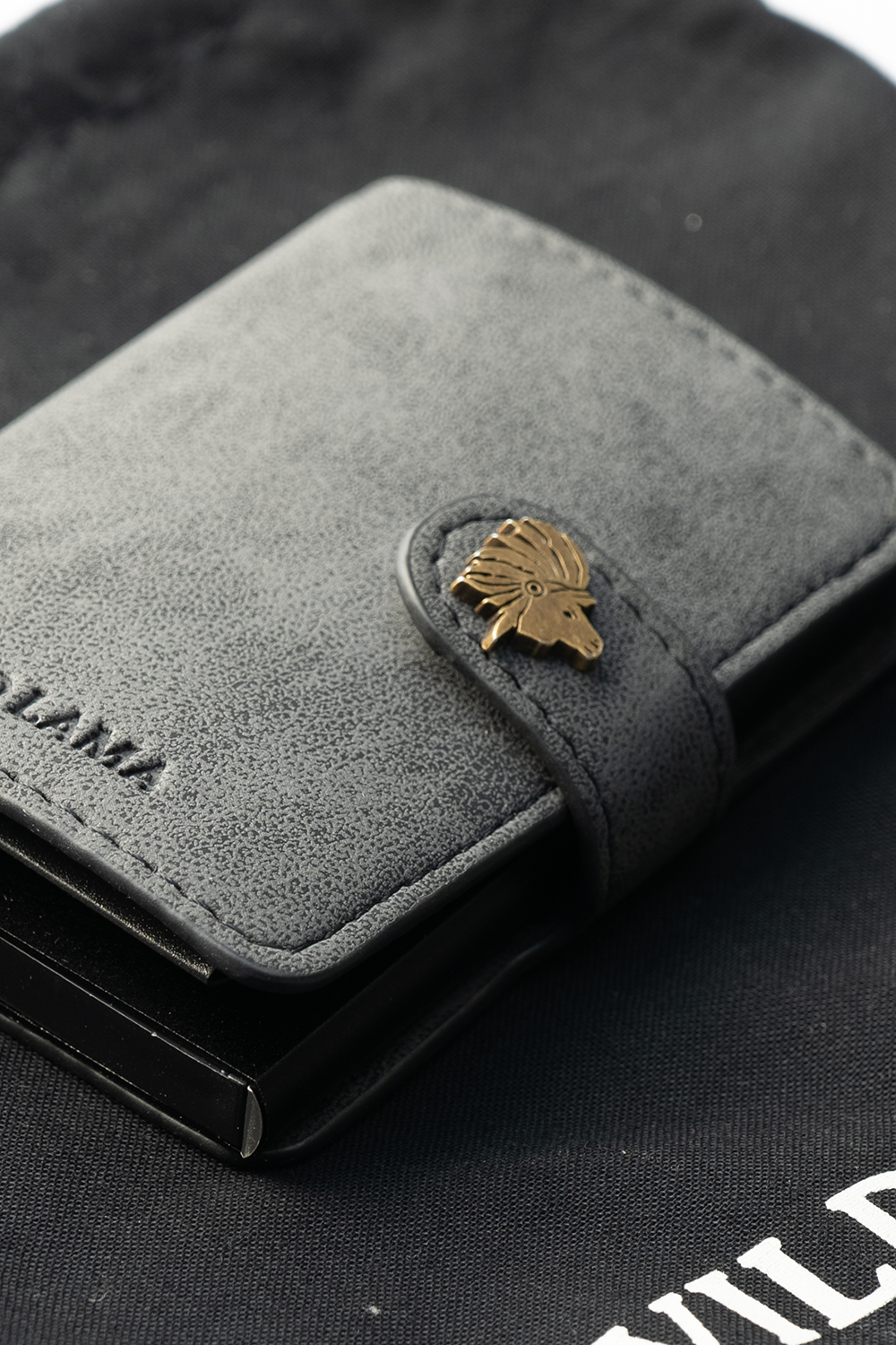 Billetera  Auca Reciclada Gris Oscuro