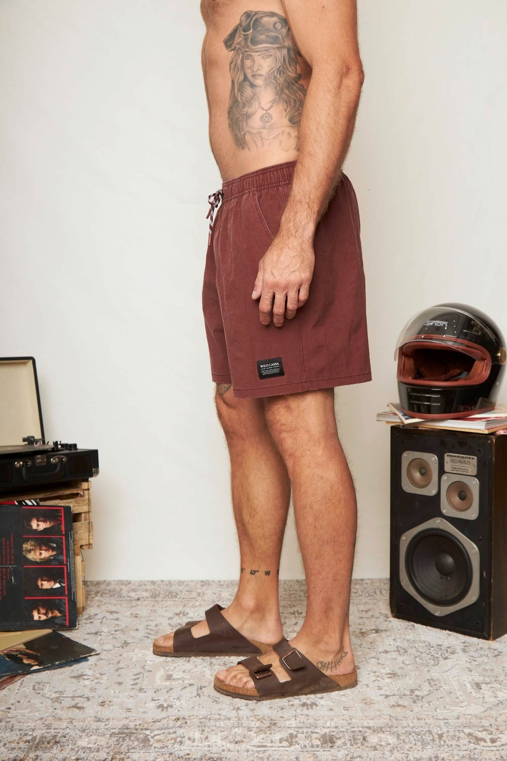 Traje De Baño Enzo Reciclado Burdeo Claro Hombre