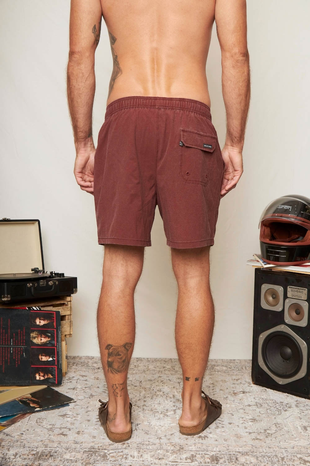 Traje De Baño Enzo Reciclado Burdeo Claro Hombre