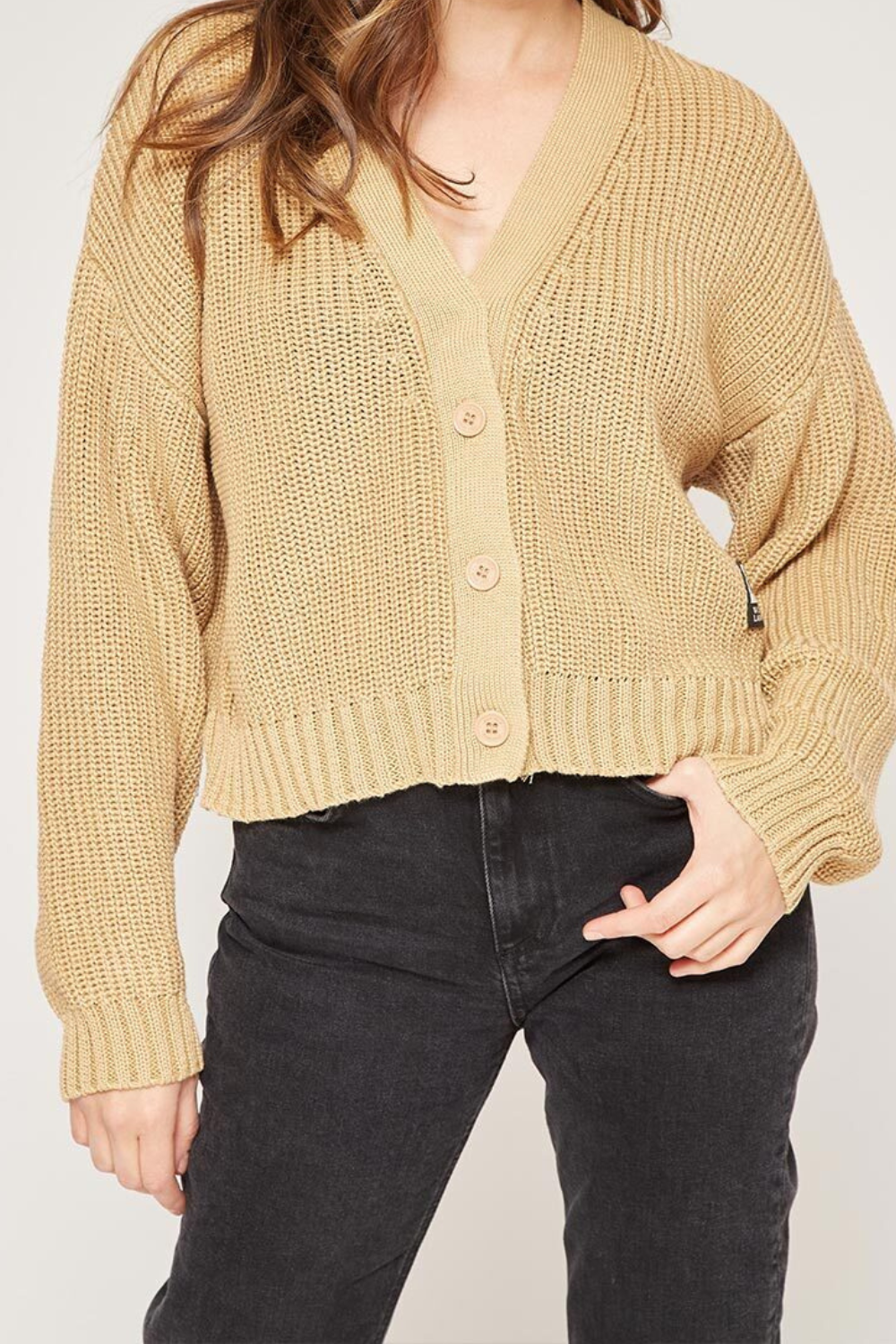 Sweater Cropped Orgánico Mujer Crudo