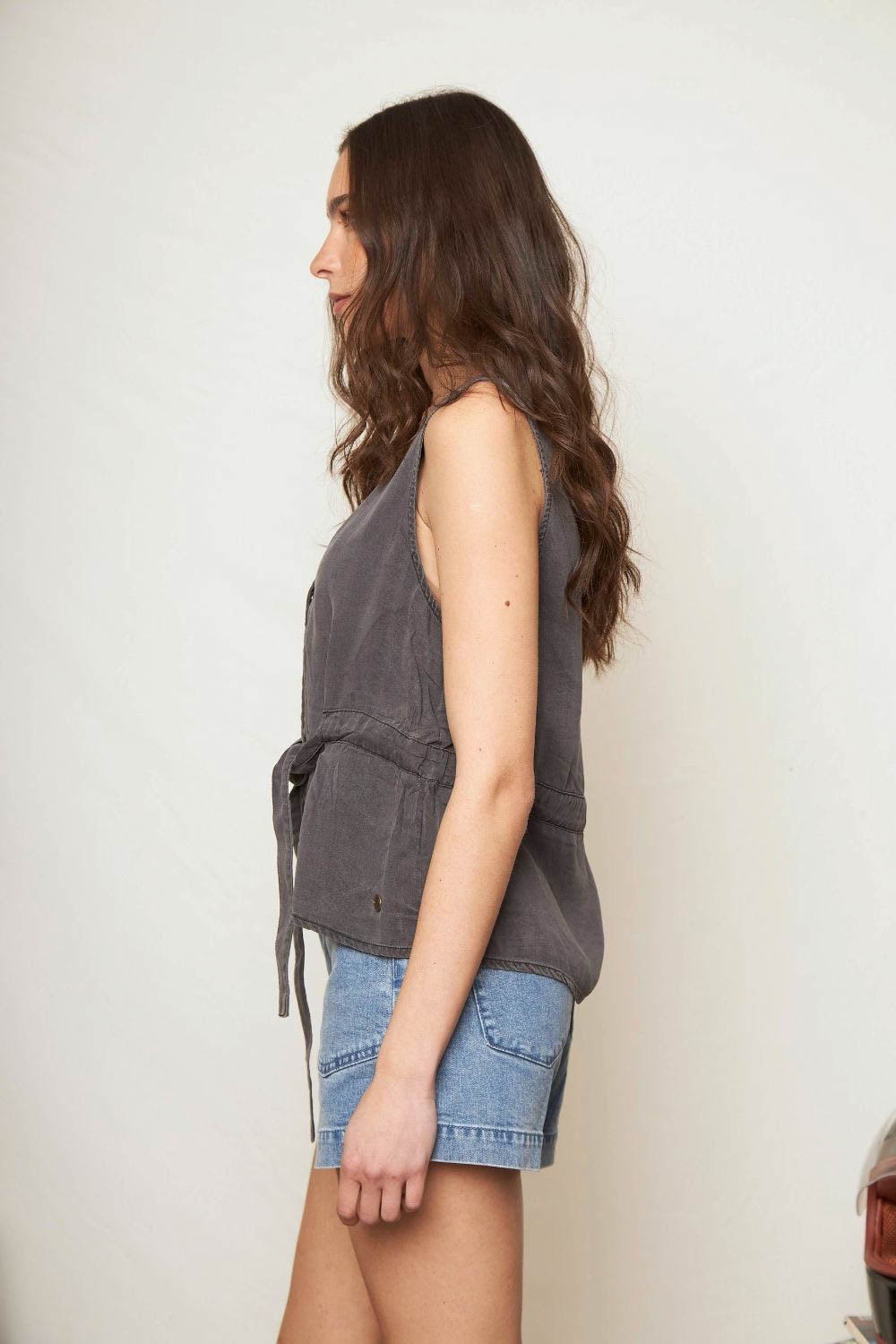Vest Limba Denim Negro Mujer