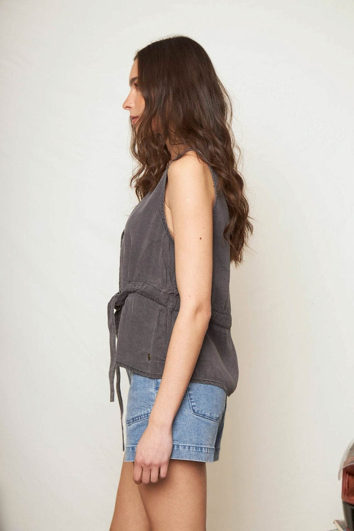 Vest Limba Denim Negro Mujer