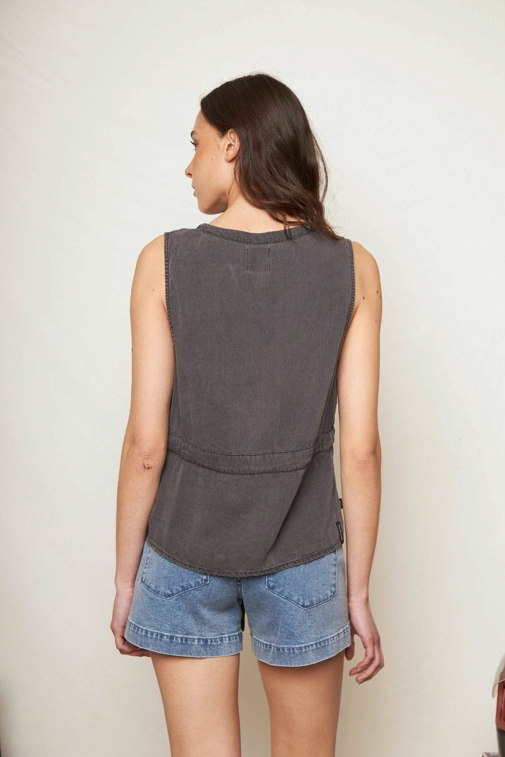 Vest Limba Denim Negro Mujer