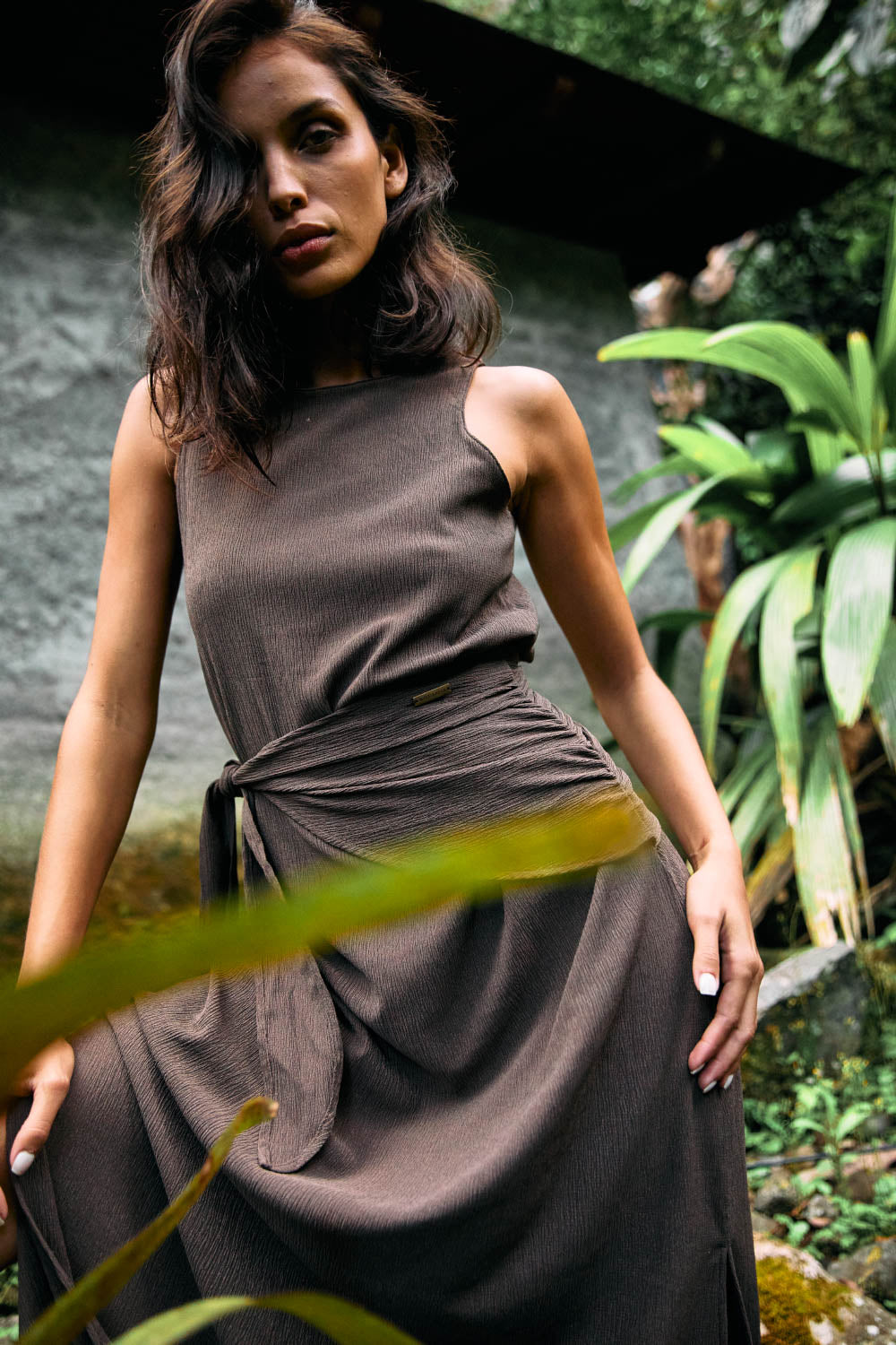 Vestido Elba Reciclado Café Mujer