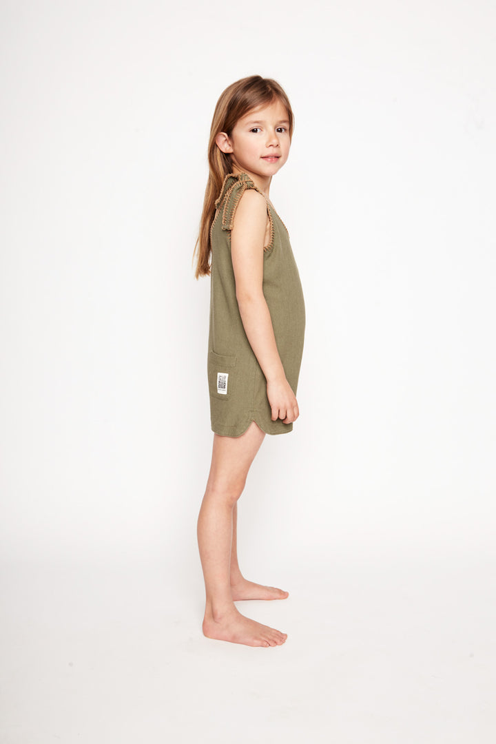 Enterito Figa Con Lino Verde Kids