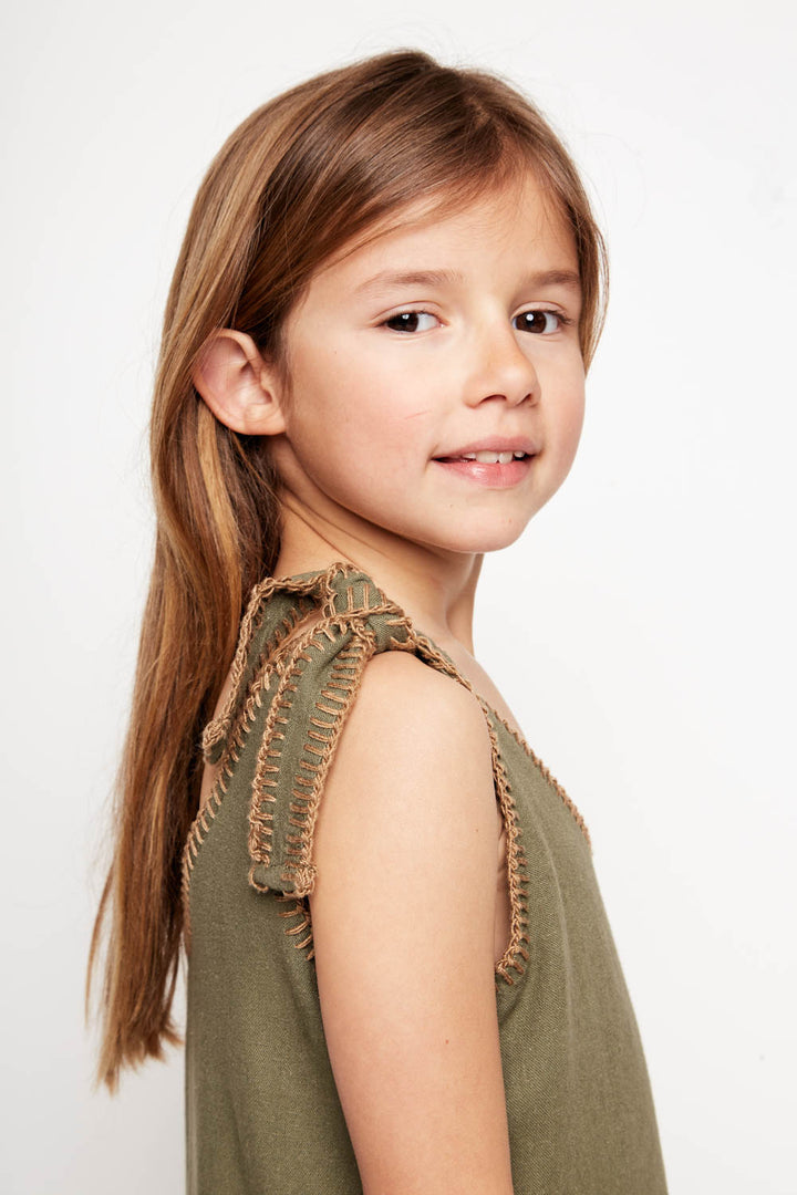 Enterito Figa Con Lino Verde Kids