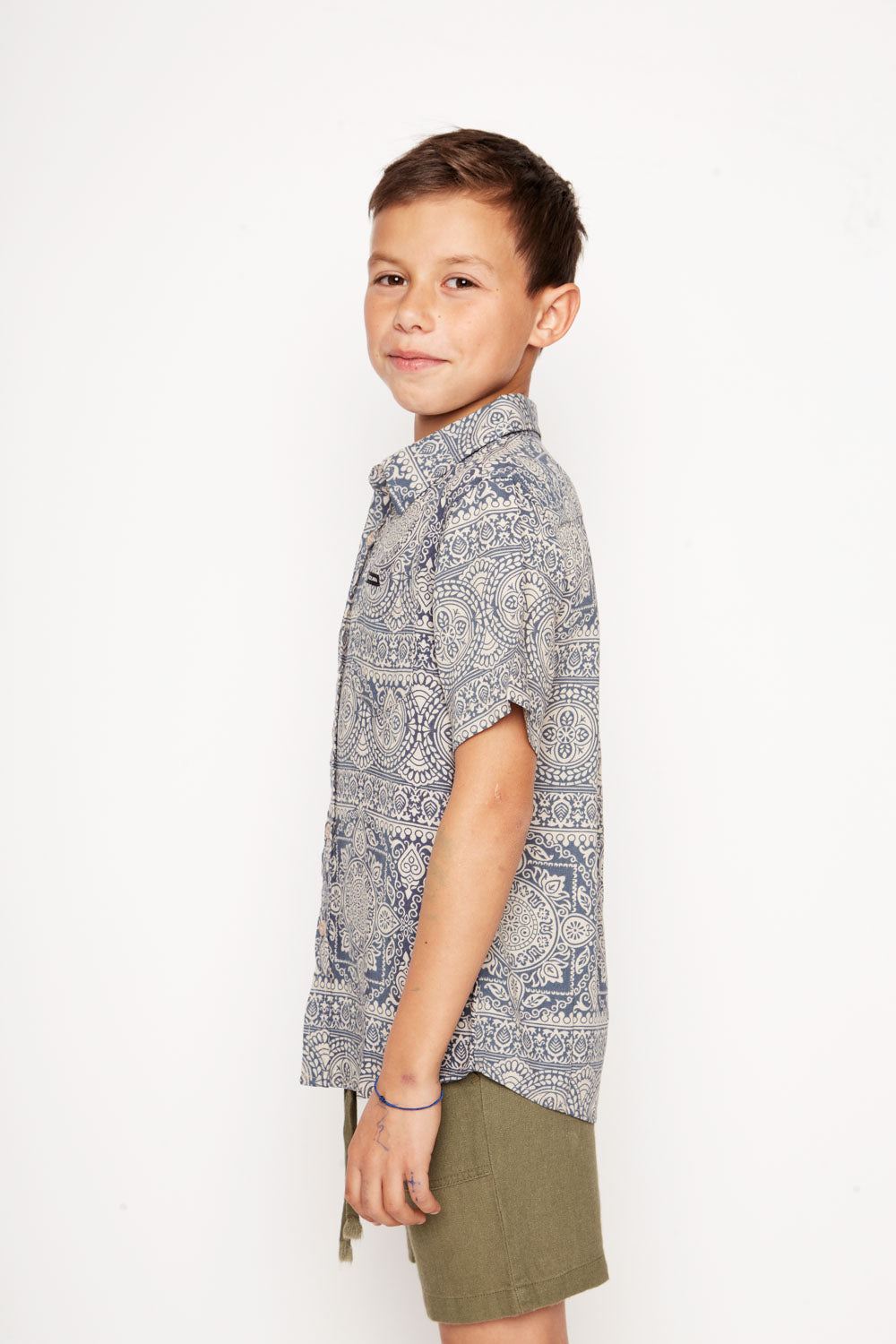 Guayabera Mero Viscosa Crudo Kids