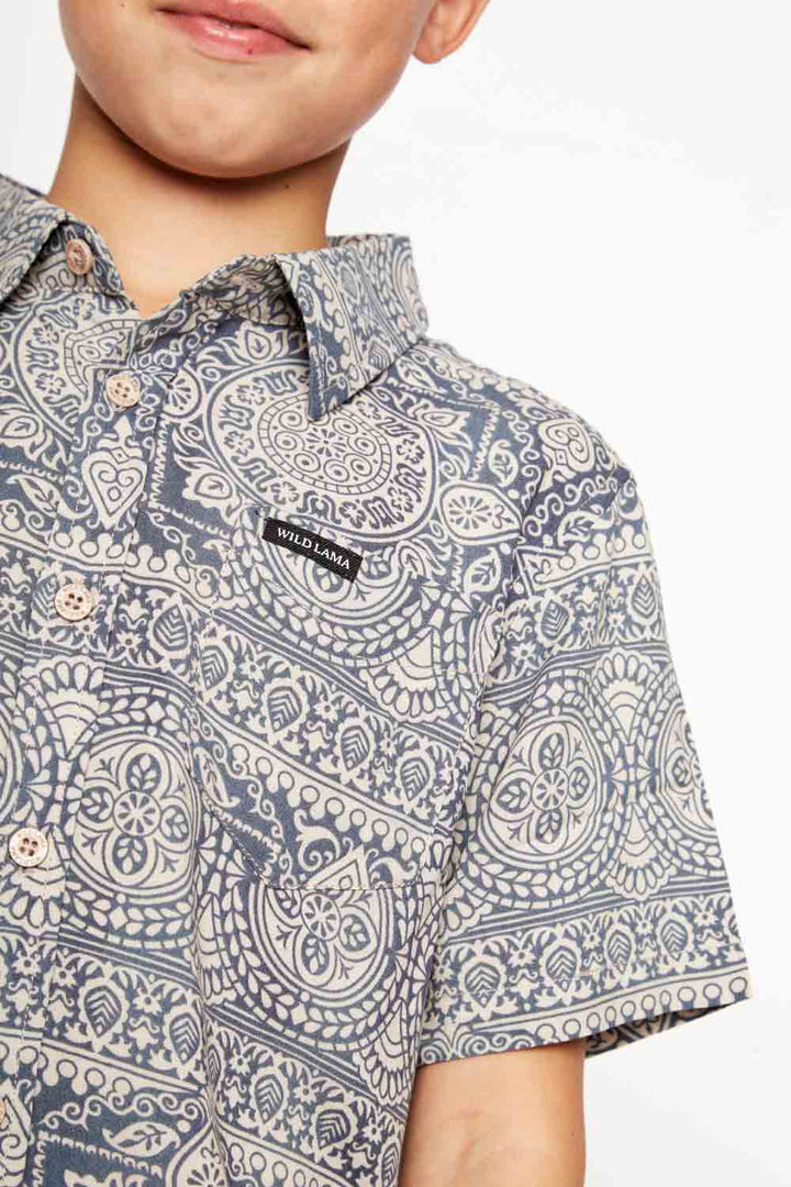 Guayabera Mero Viscosa Crudo Kids