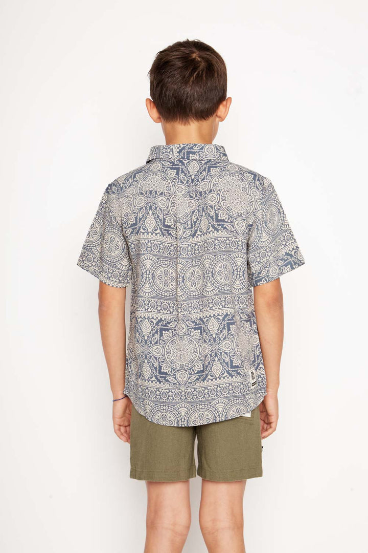 Guayabera Mero Viscosa Crudo Kids